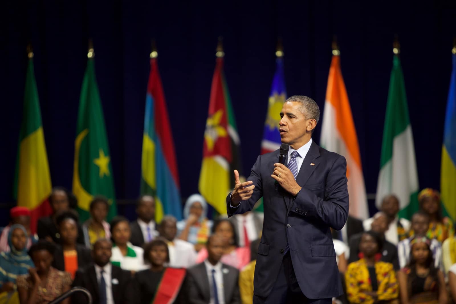 President Obama speaking to Mandela Washington Fellows