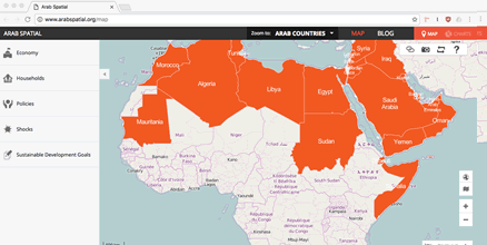 Arab Spatial map of North Africa and the Middle East